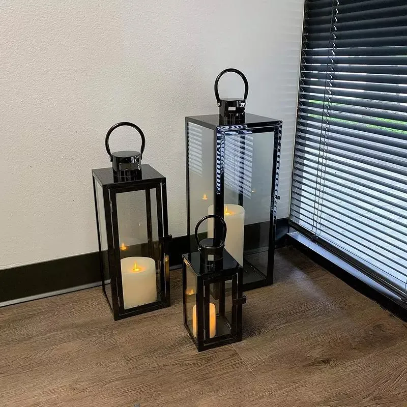 Stainless Steel Candle Holder Lantern for Home Decor