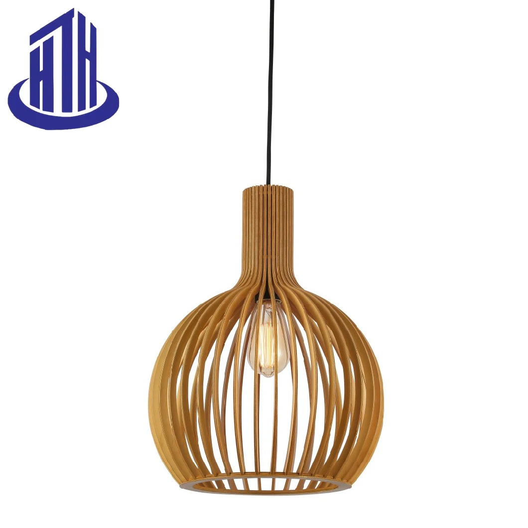 Environmental Wood Rattan Birdcage Vintage E27 Fixture Pendant Ceiling Light (667)