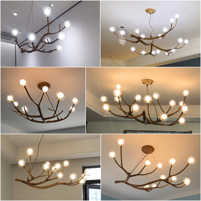 Wooden Tree Branch Decorative Lustre Pendant Home Chandelier Lighting (WH-CI-107)