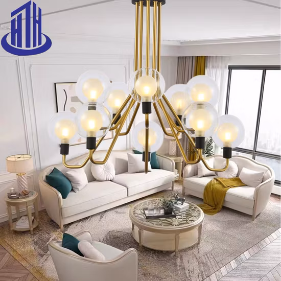 G9-Beleuchtung, Glas, Kupfer, Innendecke, dekorative Kronleuchter, Hängebeleuchtung (6008)