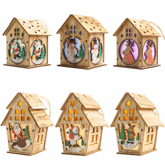 Jorlo Weihnachtslaterne, Weihnachtszubehör, Weihnachtskerzenhalter, LED-Lampe, Licht, Hängelaterne, Basteln, Schreibtisch, Weihnachtsdekoration