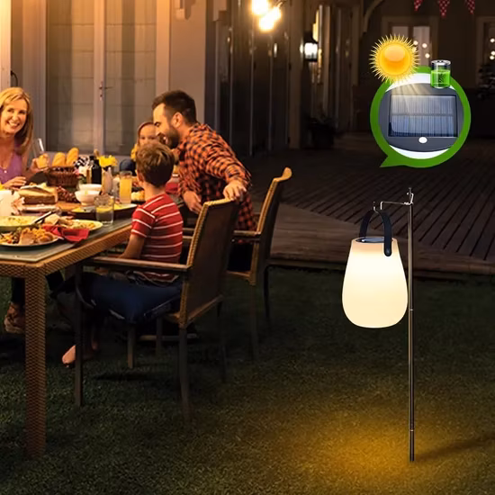 Neue solarbetriebene wiederaufladbare Camping-Zeltleuchte für den Außenbereich, LED-Lampen