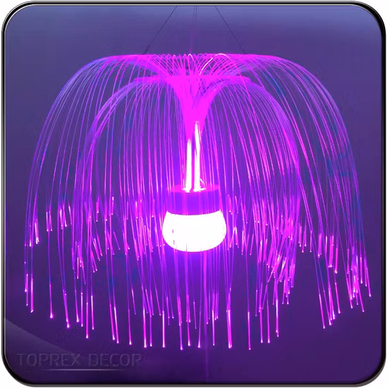 Hängende Glasfaserbeleuchtung mit dekoriertem LED-Quallenlicht für die Weihnachtsbeleuchtung